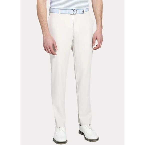 Peter Millar Performance Trouser Golf Pants White 38x30 Preppy Casual Career - Picture 1 of 6